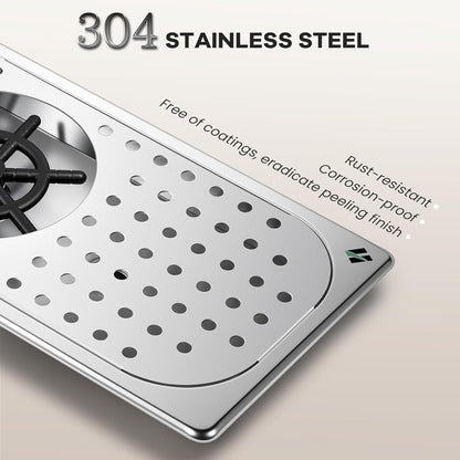 Huanyu Pitcher Rinser with Detachable Countertop Base | 360° Rotating High-Pressure Nozzle | Stainless Steel with Drain and Drip Tray | Auto Cup Cleaner for Home and Commercial | 13.39×7.68×5.43 in