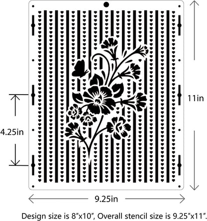 4-Pack Reusable Stencil Set for Crafting, Painting, and DIY Projects – Durable, Versatile, and Easy-to-Use Stencils for Walls, Fabric, Wood, and More