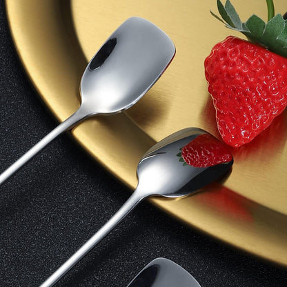 Long Coffee Spoons Steel Set of 6 Stainless Coffee Stirrer Iced Cream Scoop Cocktail Mixing Spoons (6)