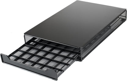 Capsule Drawer Coffee Pod Storage Compatible for Nespresso Support Metal Holder 60 Pcs