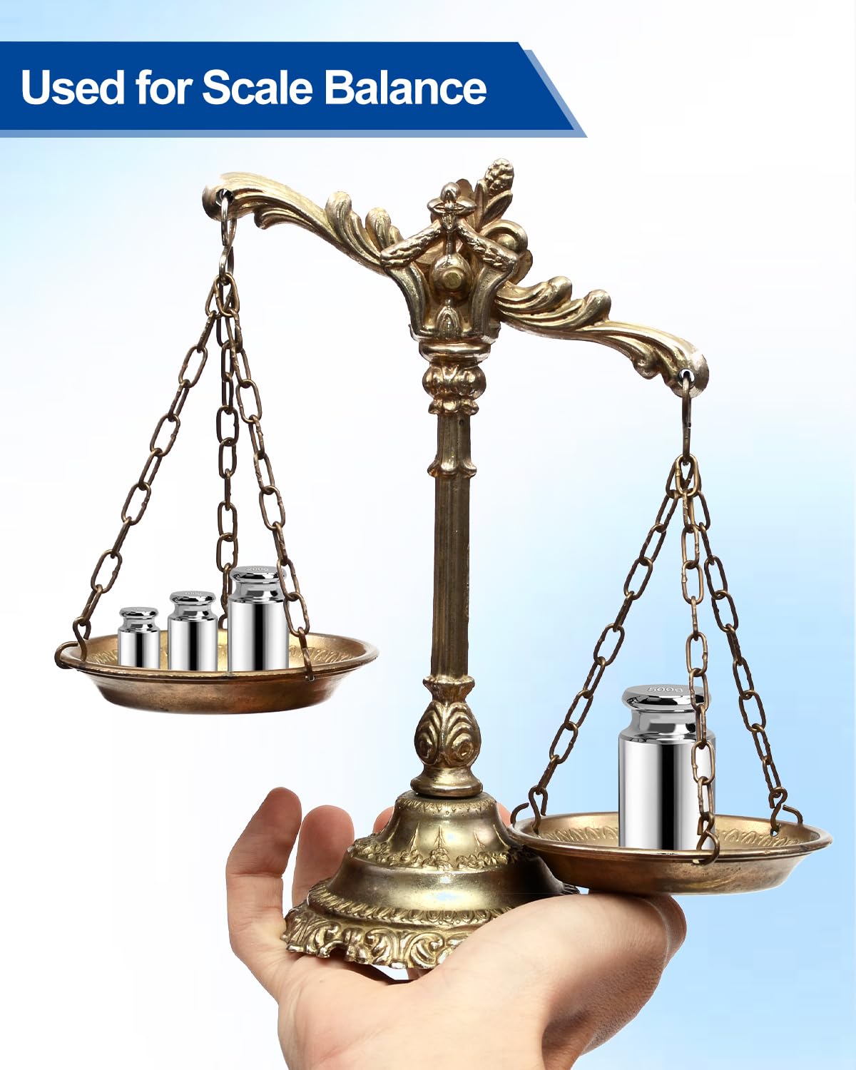 UCEC Calibration Weights for Digital Scale, 500g Gram Weights, Precision Stainless Steel Balance Scale Calibration Weight for Lab Educational Science