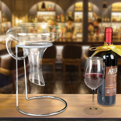 Wine Decanter Drying Stand with Rubber Coated Top to Prevent Scratches, Wine Decanter Drying Rack for Standard Large Wine Decanters, Decanter Cleaner Includes Cleaning Brush