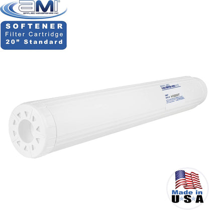 Water Softening Filter Cartridge | 20" Standard Universal Size | Ion Exchange Filter Softens Water | Great for Espresso and Washing Machines (20" Standard | 1 Pack)
