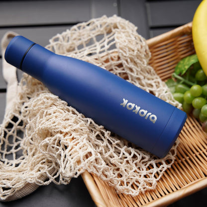 BJPKPK 12oz Water Bottles Stainless Steel Double Wall Vacuum Insulated Small Water Bottles for Travel,Blue