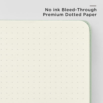 &And Per Se Dotted Journal Notebook, A5 Hardcover Bullet Dotted Journal, 160 Pages 100 gsm Thick Dotted Paper, 3 Sheets of Stickers Included - 5.7'' x 8''（Emerald）