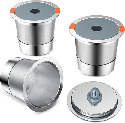 Reusable K Cups for keurig | reusable coffee pods for Keurig 1.0 & 2.0 Single Cup Coffee Makers, stainless steel reusable k cup keurig filter replacement (3pack)