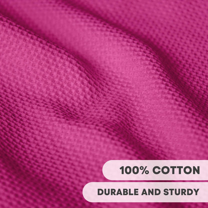Artoid Mode 100% Cotton Rose Red Waffle Weave Kitchen Dish Cloths, 13x28 Inch Ultra Soft Absorbent Quick Drying Kitchen Dish Towels Set of 4