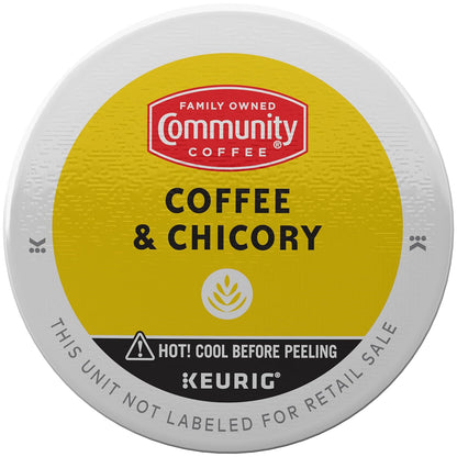 Community Coffee Coffee and Chicory Medium-Dark Roast Single Serve Keurig K-Cup Pods 32 ct Box