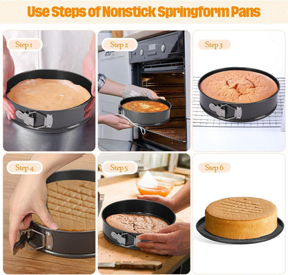10 Inch Springform Pan Round Non Stick Cheesecake Pan Durable Baking Cake Pans with Removable Bottom Cake Molds for Baking