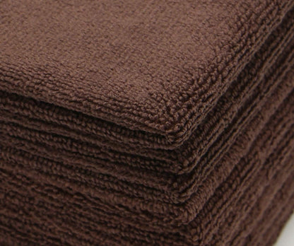 Microfiber Dish Cloths Fast Drying Kitchen Cleaning Cloth Dish Rags Dust Cloths Ultra Absorbent Lint Free Washcloths 12inch x 12inch 10 Pack Brown