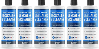 Descaling Solution (12 Uses) Coffee Machine Descaler Cleaner | Compatible with Breville Keurig Nespresso Delonghi & More | Liquid To Descale Automatic Coffee Makers & Espresso Machines
