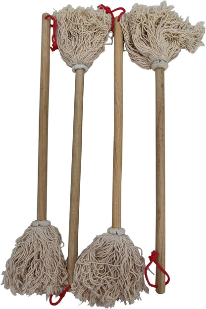 Better Grillin BBQ Bastin Mop Basting Barbecue Brush/Mop Easily Applies Marinades, Sauces, Washes Out, 16in Handle, 4pk