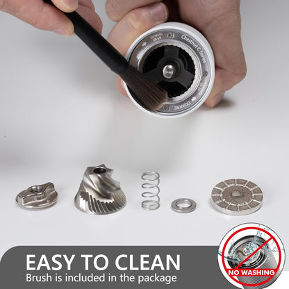 TIMEMORE Chestnut C2S Manual Coffee Grinder Capacity 25g with CNC Stainless Steel Conical Burr, Internal Adjustable Setting, Double Bearing Positioning, Hand Grinder (White)