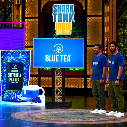 BLUE TEA - Butterfly Pea Flower Tea - 30 Count - Pyramid Plant Based Tea Bag | ANTIOXIDANT RICH | Caffeine Free - Detox Tea - Flower Based - Herbal Tea - Non-GMO | Tin Pack