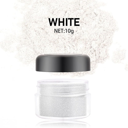 Edible Glitter - 10g Luster Dust Edible Food Grade Coloring Glitter for Cake Decorating, Baking, Drinks - Shimmer Dust Powder, Metallic Color Dusting Powder for Icing, Fondant, Candy, Cookie (White)