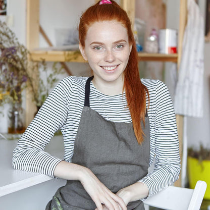 lepni.me Chefs Aprons | Cooking Baking Grilling for Home Restaurant | Premium Kitchen Aprons with Double Pocket for Men Women