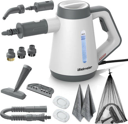 Handheld Pressurized Steam Cleaner - 15s Quick Start, Multi-Functional for Home, Kitchen, Bathroom, 8 Attachments, Chemical-Free, Safe & Efficient Cleaning Solution