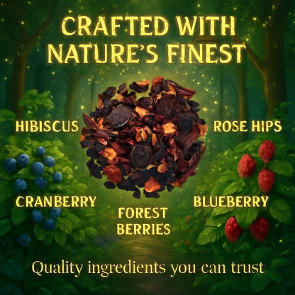 Bellasia Tea Berry Bliss for Kids Using Real Fruit Pieces - Caffeine Free Herbal Tea Blend with Real Ingredients & Balanced Flavor- Add Loose Leaf Tea to Your Child’s Routine for A Fun & Tasty Drink. 20-25 cups