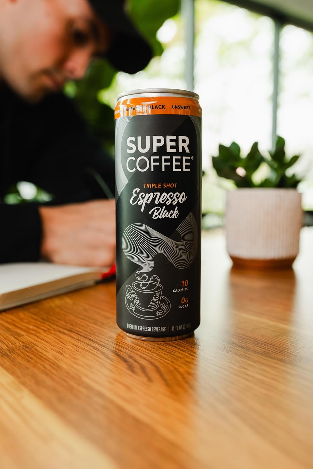 SUPER COFFEE Espresso, Iced Keto Coffee (0g Added Sugar, 90 Calories) [Espresso & Cream] 11 Fl Oz, 12 Pack | Iced Smart Coffee - SoyFree GlutenFree