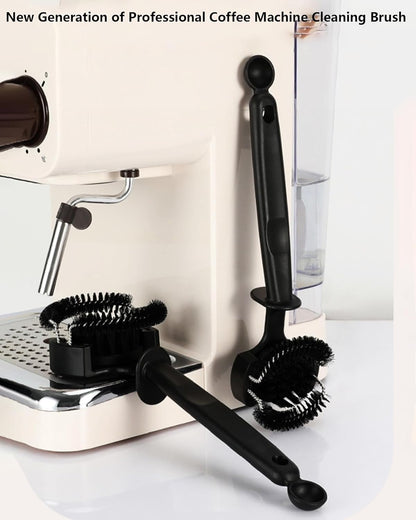 Espresso Coffee Machine Cleaning Brush Kit with Portafilter Cleaning Disc (Brush and Disc for 58mm Coffee Machine)