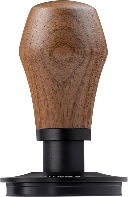 Normcore 51mm Espresso Coffee Tamper V4 - Spring Loaded Tamper With Titanium PVD Coating Ripple Base -15lb / 25lb / 30lbs Replacement Springs, Genuine American Walnut Handle