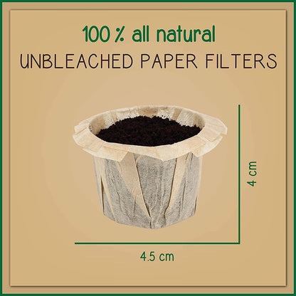 600 Paper Coffee Single-Use Filters, Brown, All-Natural & Unbleached for Keurig Brewers and Compatible with K-Cup Pods 1.0 & 2.0 Models, Disposable filters