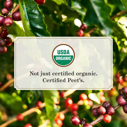 Peet's Coffee, USDA Organic Dark Roast Ground Coffee - French Roast 18 Ounce Bag