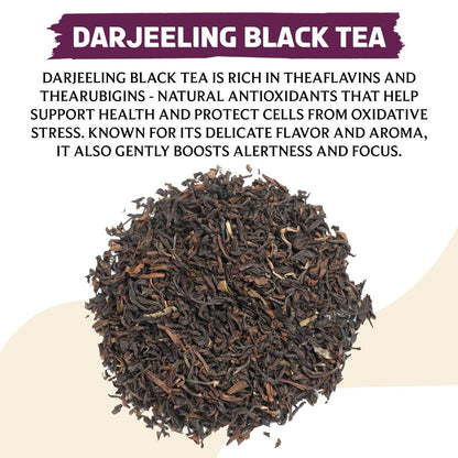 BREWIX, Darjeeling Tea Leaves from Hills of Himalayas (50+ Cups, 3.53oz/100g) | Pure Loose Leaf Darjeeling Black Tea | Long Leaf Grade | Straight From Source In India