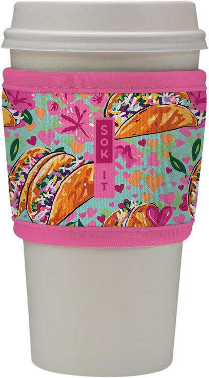 Sok It HotSok Coffee & Tea Reusable Insulated Neoprene Cup Sleeve (Taco 'Bout)