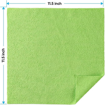 HOMEXCEL Microfiber Cleaning Cloths 100 Pack, Highly Absorbent Microfiber Towels, Lint & Scratch-Free Cleaning Rags for House, Kitchen and Car, Multi-Color Microfiber Towels for Car 11.5 x 11.5 inch