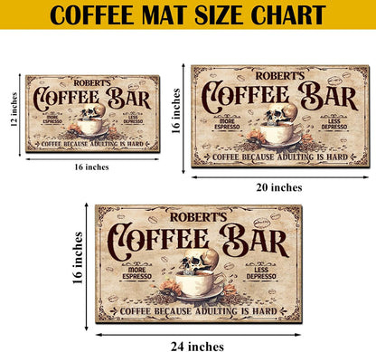 THUYPT Personalized Absorbent Coffee Mat for Counter, Coffee Drying Mat Coffee Bar Accessories, Kitchen Counter Coffee Maker Coffee Station Decoration (03)