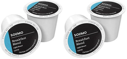 Amazon Brand - Solimo Light Roast Coffee Pods, Breakfast Blend, Compatible with Keurig 2.0 K-Cup Brewers, 100 Count (Pack of 2)
