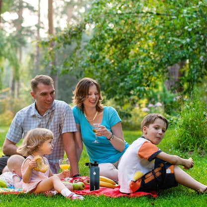 SENDESTAR Water Bottle 40oz Double Wall Vacuum Insulated Leak Proof Stainless Steel Sports Water Bottle—Wide Mouth with New Flex Straw Lid & Spout Lid (Deep Blue&Black)