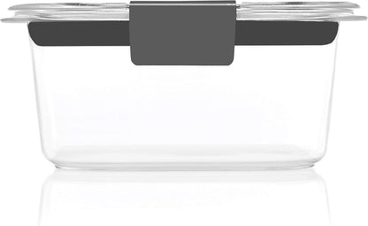 Rubbermaid Brilliance Food Storage Containers, Set of 5 (10 Pieces), BPA-Free, Leak-Proof, Clear