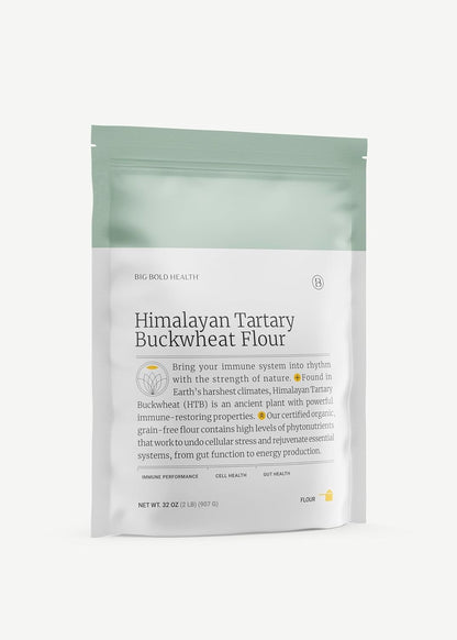Big Bold Health Himalayan Tartary Buckwheat (HTB) Super Nutrition, Gluten-Free Flour Alternative for Baking. Certified Organic, Non-GMO, and Kosher