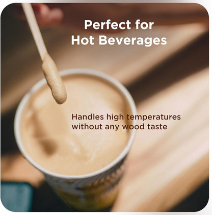 Makerstep Birch Wood Coffee Stirrers, 7 Inch Coffee Stir Sticks (1000 Pack) Eco-friendly, Sturdy Wooden Sticks. Splinter Free, Round End. Great For Your Coffee Nook