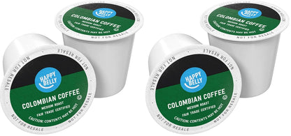Amazon Brand - Happy Belly Medium Roast Coffee Pods, Colombian, Compatible with Keurig 2.0 K-Cup Brewers, 24 Count (Pack of 2)