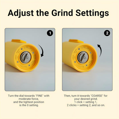 Nuttii Burr Coffee Grinder – Electric, Portable, Small, Quiet Adjustable Conical Burr Coffee Bean Mill, 20 Grind Settings for Espresso, Pour-Over, French Press Moka, for Home Travel Use (Matte Black)