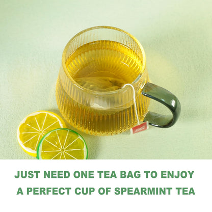 TEARELAE - Spearmint Tea - 1.5g x 50 Count - 100% Pure Spearmint Leaves - Non-GMO - Naturally Caffeine-free Herbal Tea - Support Digestion & Natural Breath Freshener