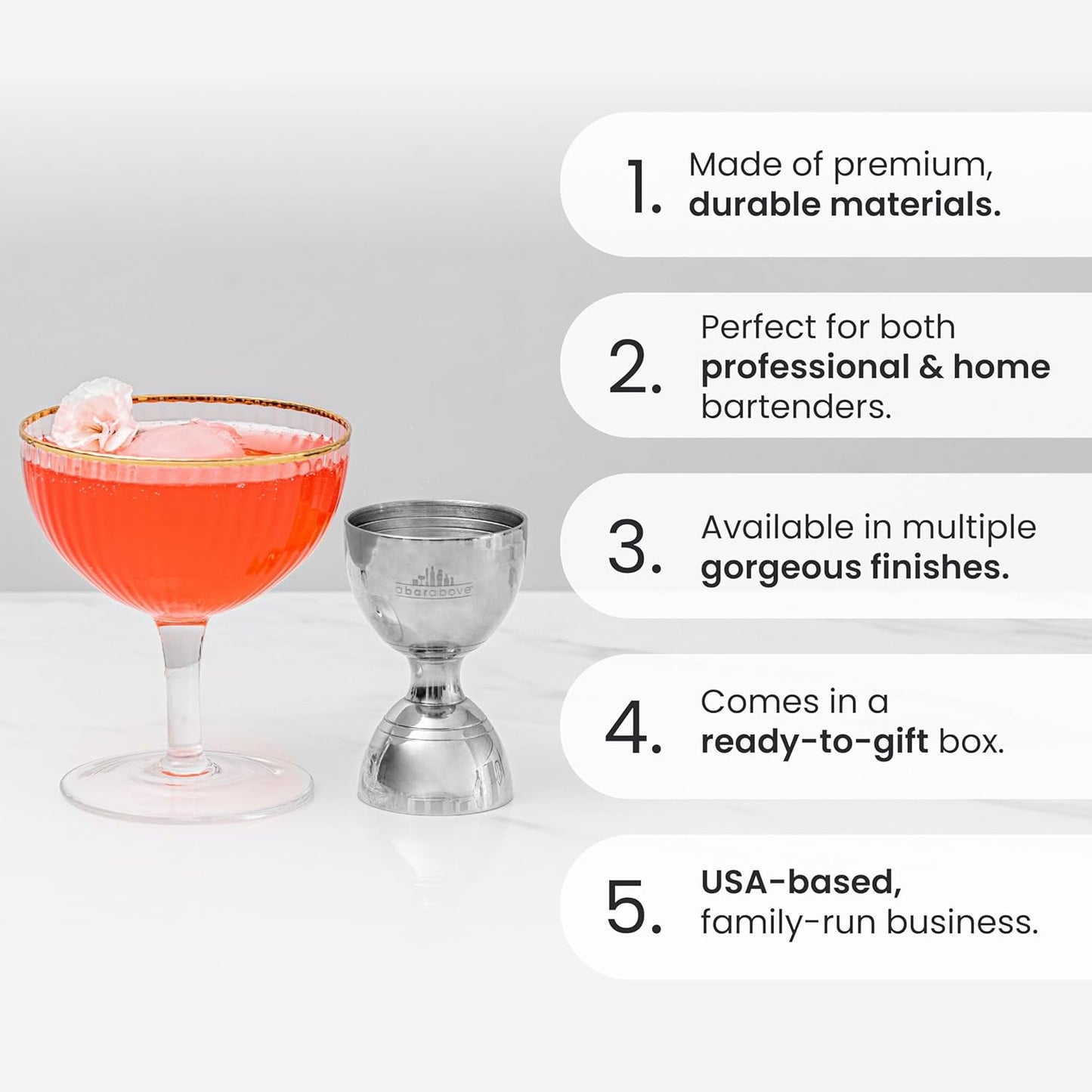 A Bar Above Premium Bell Jigger, 304 Stainless Steel Double Cocktail Jigger with 10 Internal Measurements, Heavy Duty Professional Tool for Bartending, Antique Copper Finish, Ergonomic Design, 1 Pack