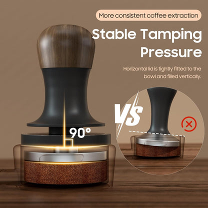 MHW-3BOMBER Espresso Tamper 45.5mm with Sound Feedback, Calibrated Coffee Tamper 30lbs, Tamper for Flair PRO or PRO 2 Espresso Makers, Flat Base T7070F-OS
