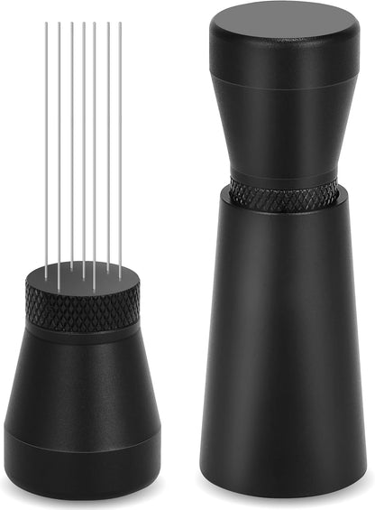 Apexstone Coffee Stirrer Tool, Coffee Stirring Tamper WDT Distribution Tool, Needle Distribution Tool Espresso, WDT Tool Espresso with Stand Black, WDT Tool Espresso Needle