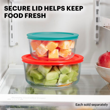Pyrex Simply Store (8-Pack) Small Glass Food Storage Containers Set, (1 & 2 Cup) Meal Prep Containers With BPA-Free Lids, Dishwasher & Microwave Safe