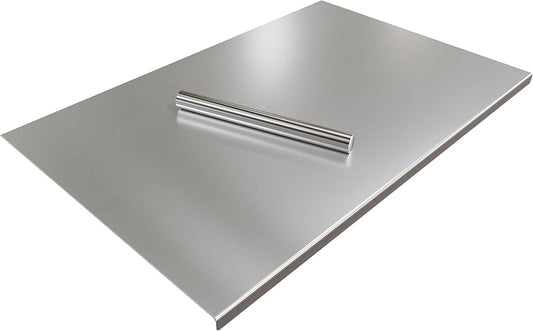 Large Cutting Board 35.4" L X 22.8" W Stainless Steel Cutting Board with Lip Metal Baking Board Non Stick Thick Board with Rolling Pin for Meat Fruits Vegetables Bread and Baking