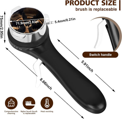 Espresso Coffee Machine Cleaning Brush, 360° Cleaning Push-Up Coffee Maker Brush, Espresso Machine Brush Coffee Cleaning Tool for 3 EARS 51MM Delonghi Dedica Style Series EC680 and EC685, SMEG ECF01