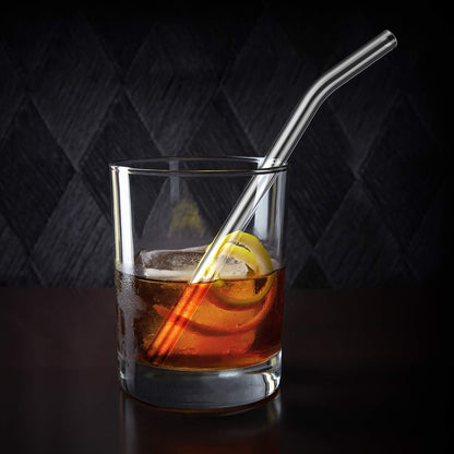 12-Pack Reusable Glass Straw,Size 8.5''x10 MM,Including 6 Straight and 6 Bent with 2 Cleaning Brush- Perfect For Smoothies, Tea, Juice