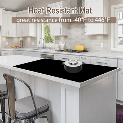 Silicone Mats for Kitchen Counter, 48"x32"(120cmx80cm) Large Heat Resistant Mat Kitchen Island Waterproof Countertop Protector Mat Nons-slip Extra Large Counter Mat, Dark Gray
