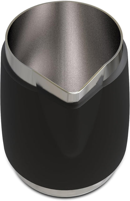 Rattleware 20 Oz Handle Free Latte Art Pitcher Stainless Steel with Rubber Grip Durable Heat Resistant Milk Frothing Pitcher for Baristas Home Cafes and Coffee Shops