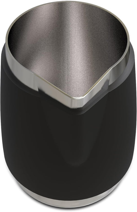 Rattleware 20 Oz Handle Free Latte Art Pitcher Stainless Steel with Rubber Grip Durable Heat Resistant Milk Frothing Pitcher for Baristas Home Cafes and Coffee Shops