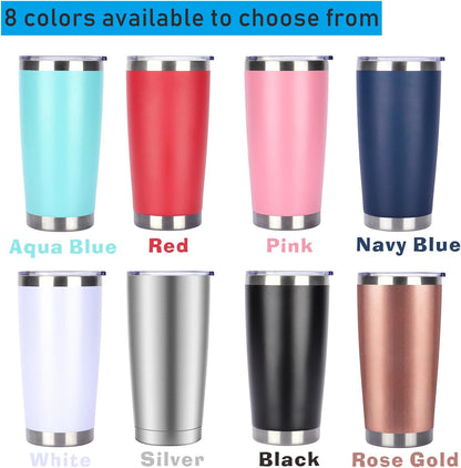 Pandance 20oz Stainless Steel Insulated Tumblers with Lid and Straw Bulk, Double Wall Vacuum Water Cups for Hot & Iced Coffee Drinks Travel Mug (Red, 12 pack)